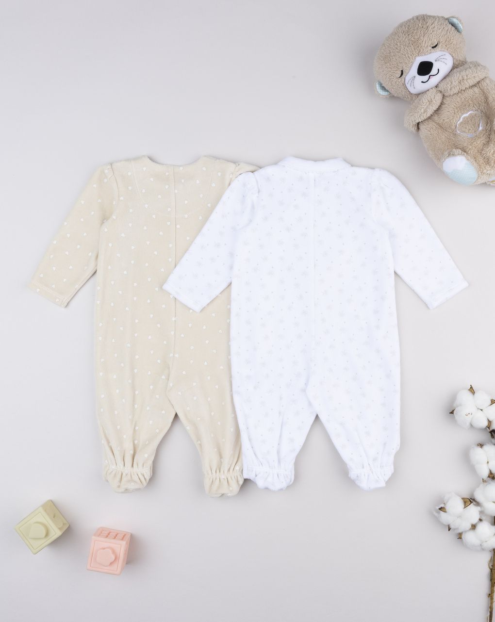 Pack 2 tutine bimba bianca/beige