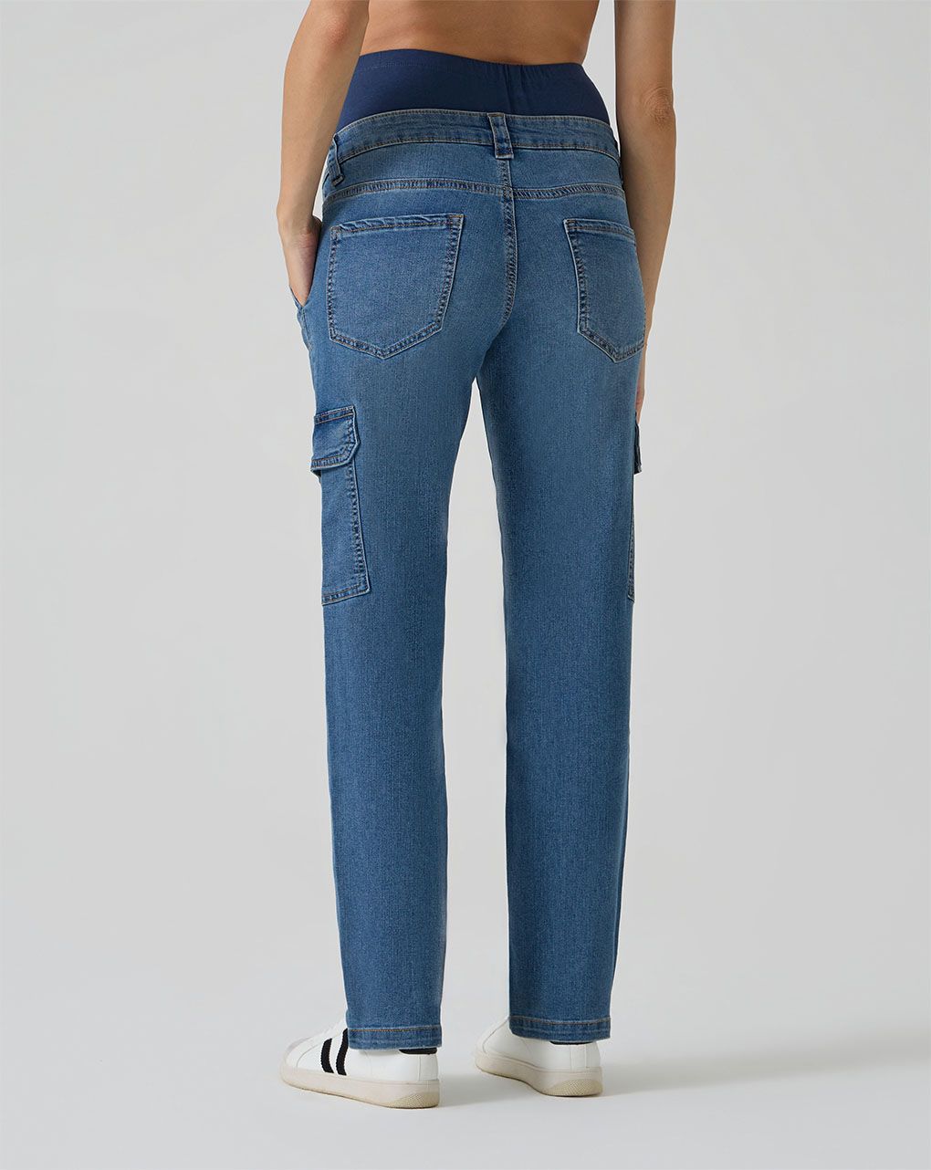 Pantalone premaman denim cargo