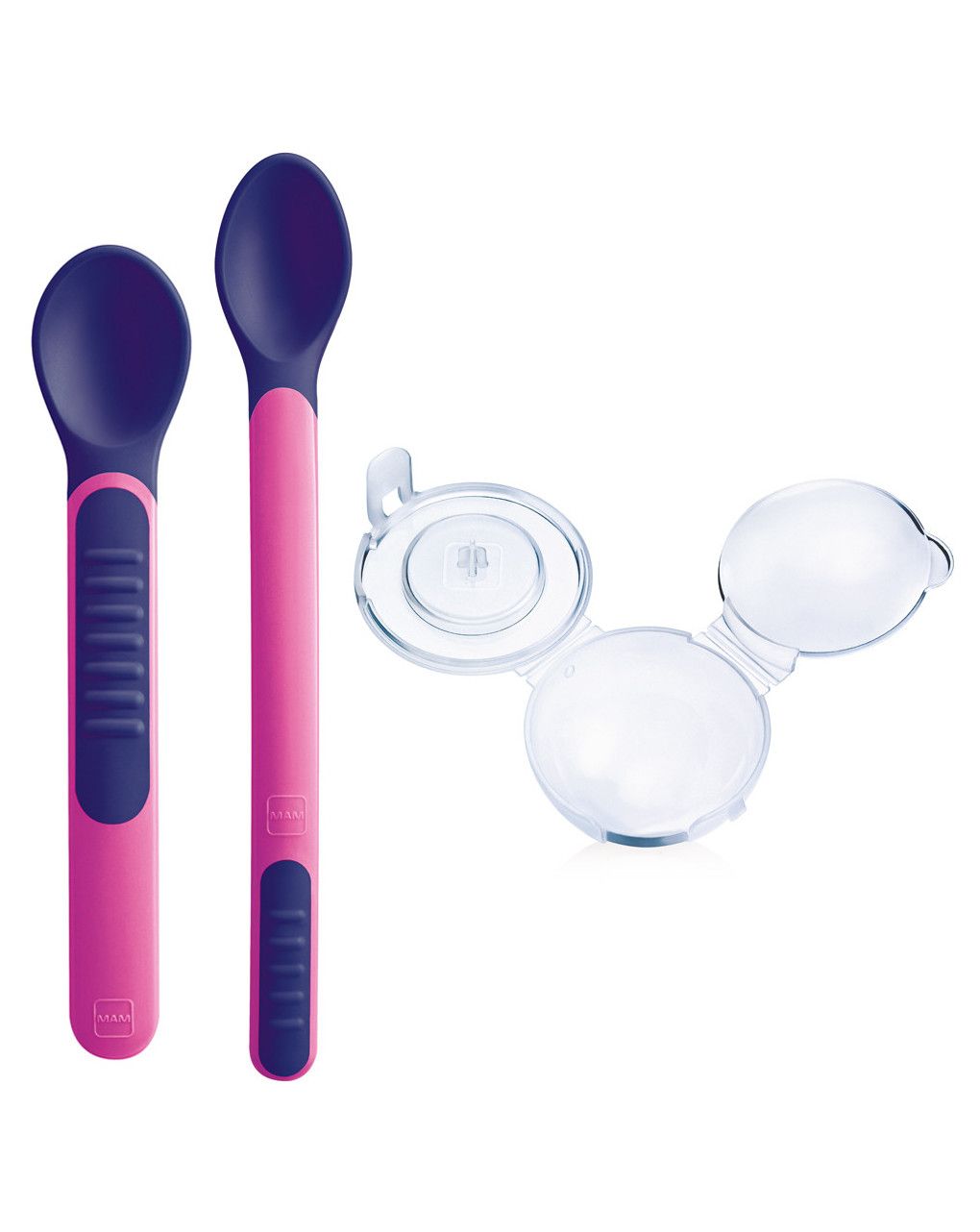 Cucchiaino heat sensitive & cover rosa - mam