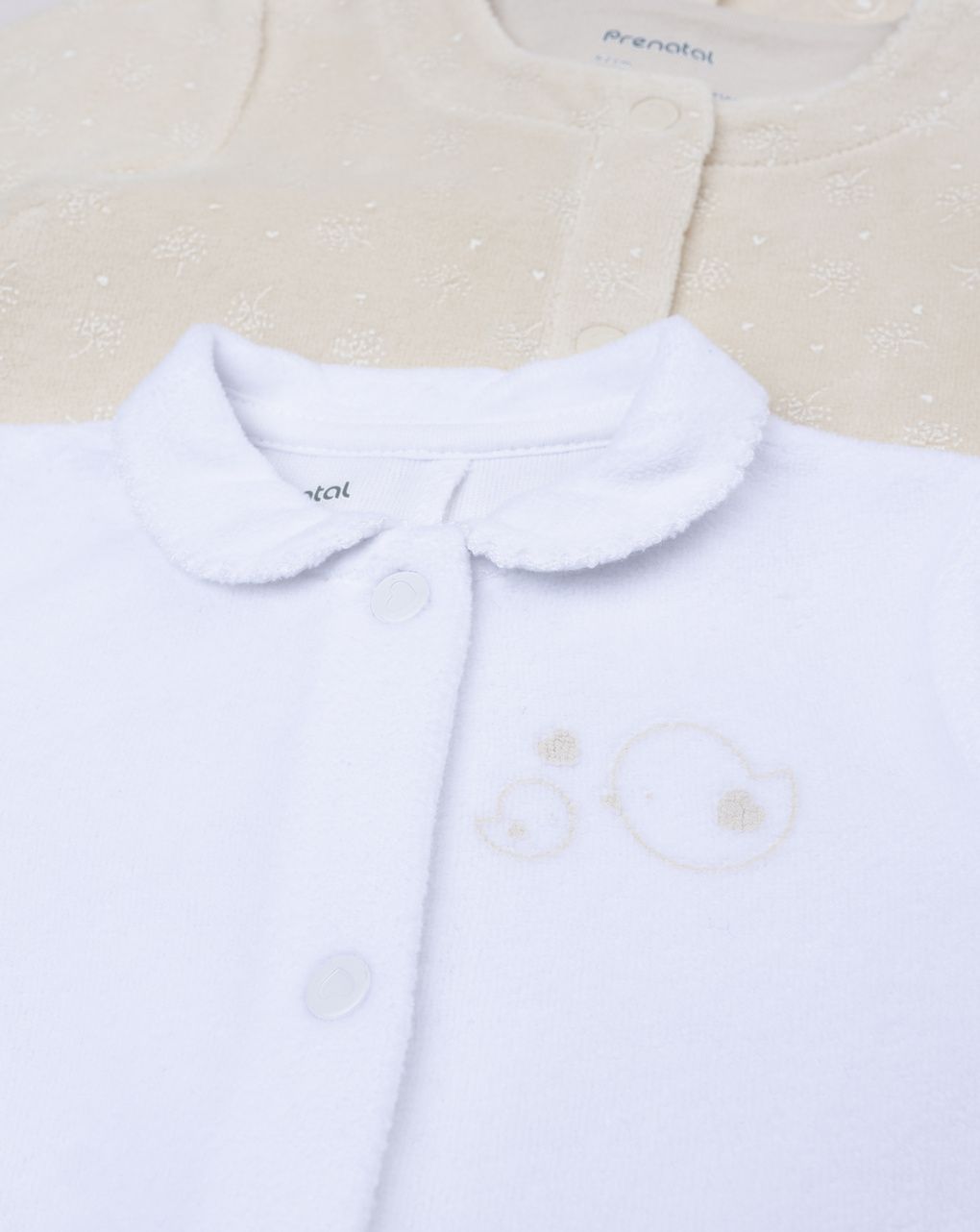 Pack 3 tutine bimba maniche lunghe bianca/beige