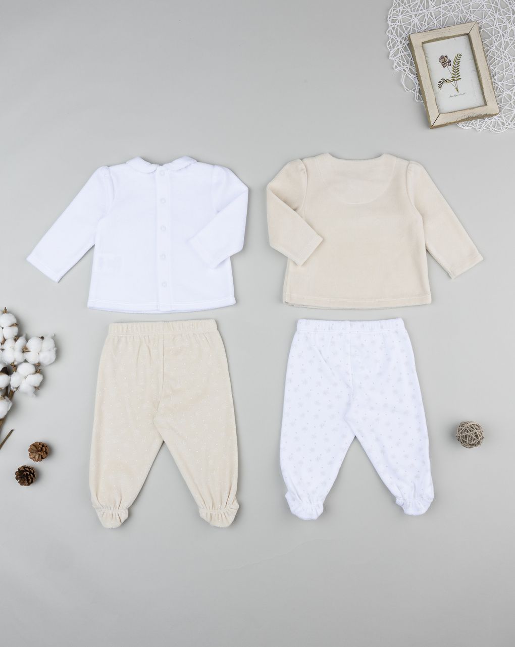 Pack 2 completi bimba bianco/beige