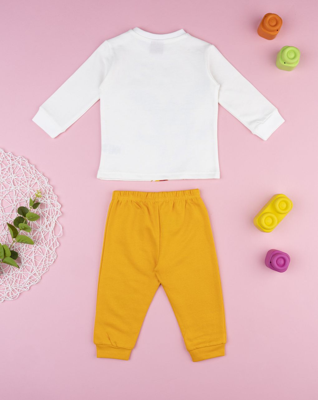 Pigiama due pezzi bimbo bing bianco/arancione