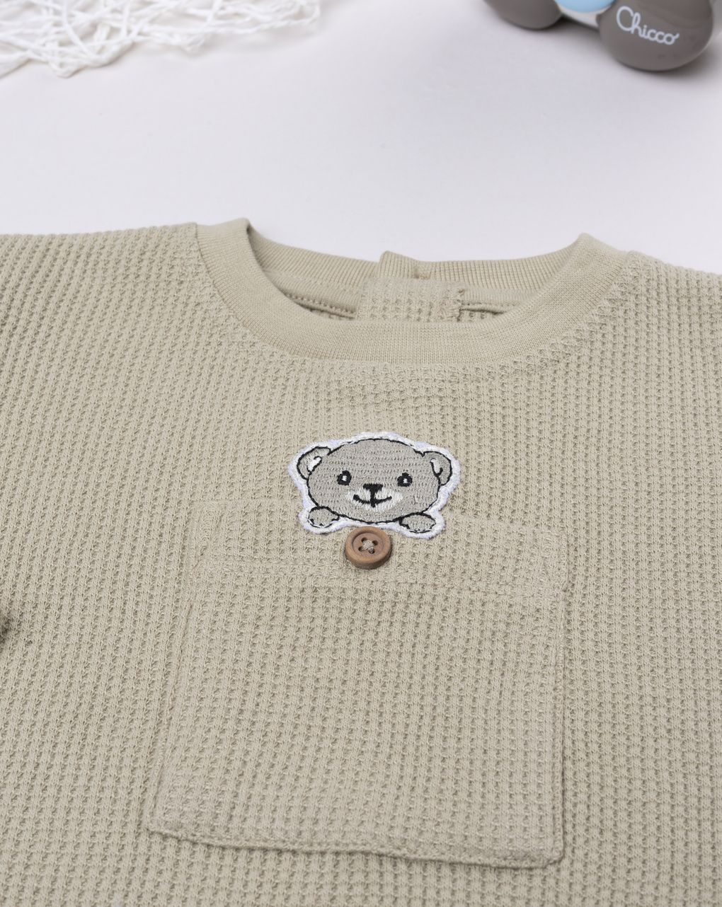 T-shirt waffle marrone bimbo