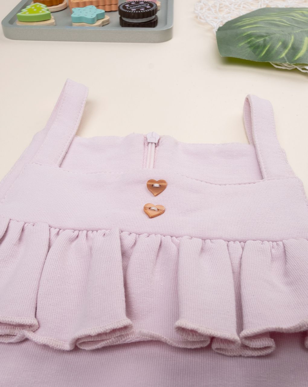 Salopette bimba rosa