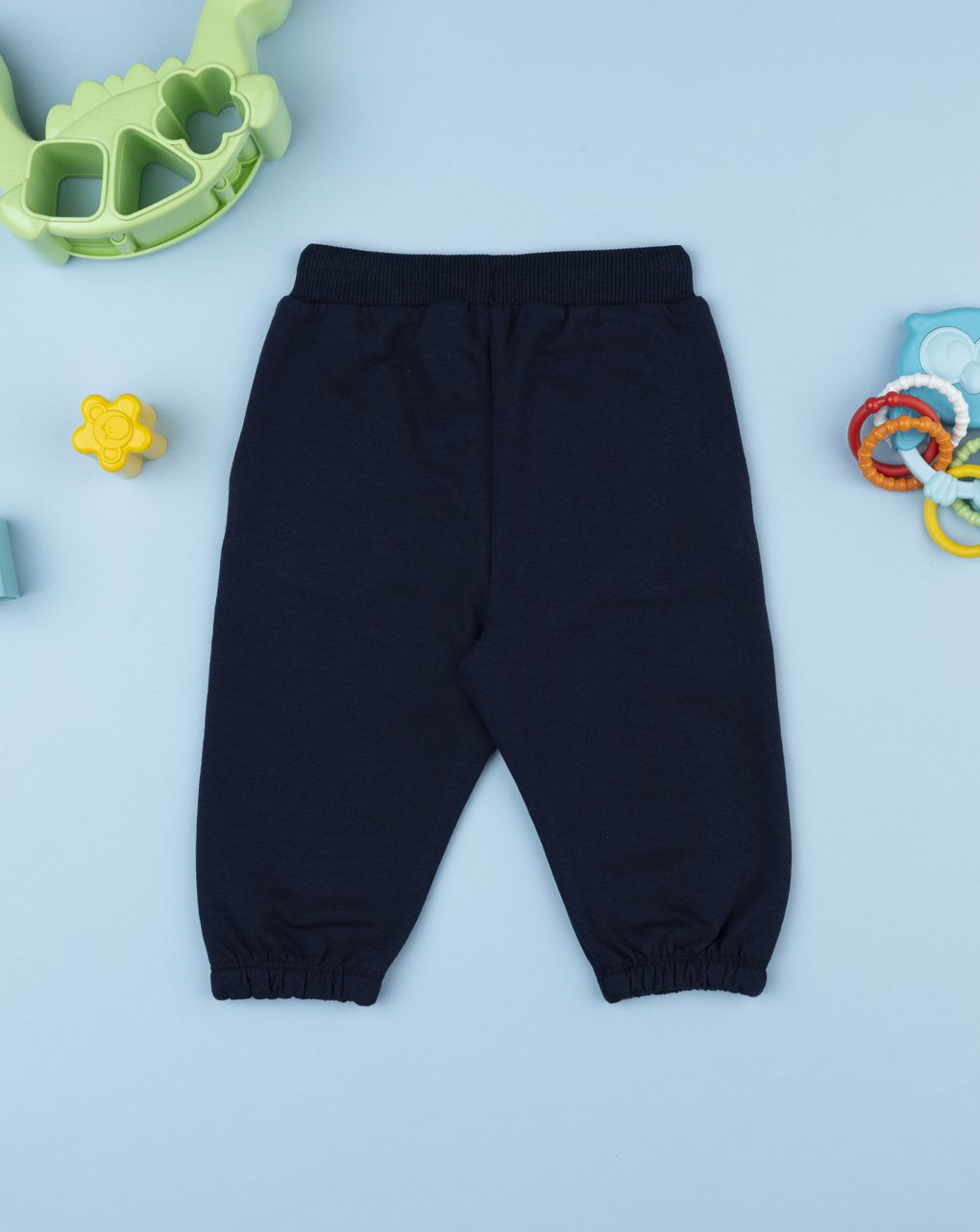 Pantalone bimbo blu stampa in rilievo