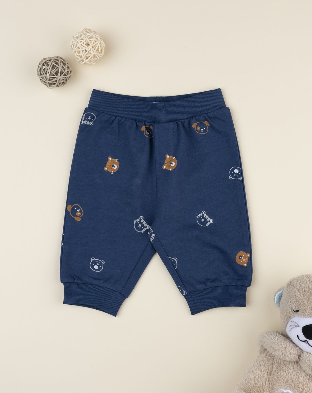 Pantalone bimbo blu animaletti allover