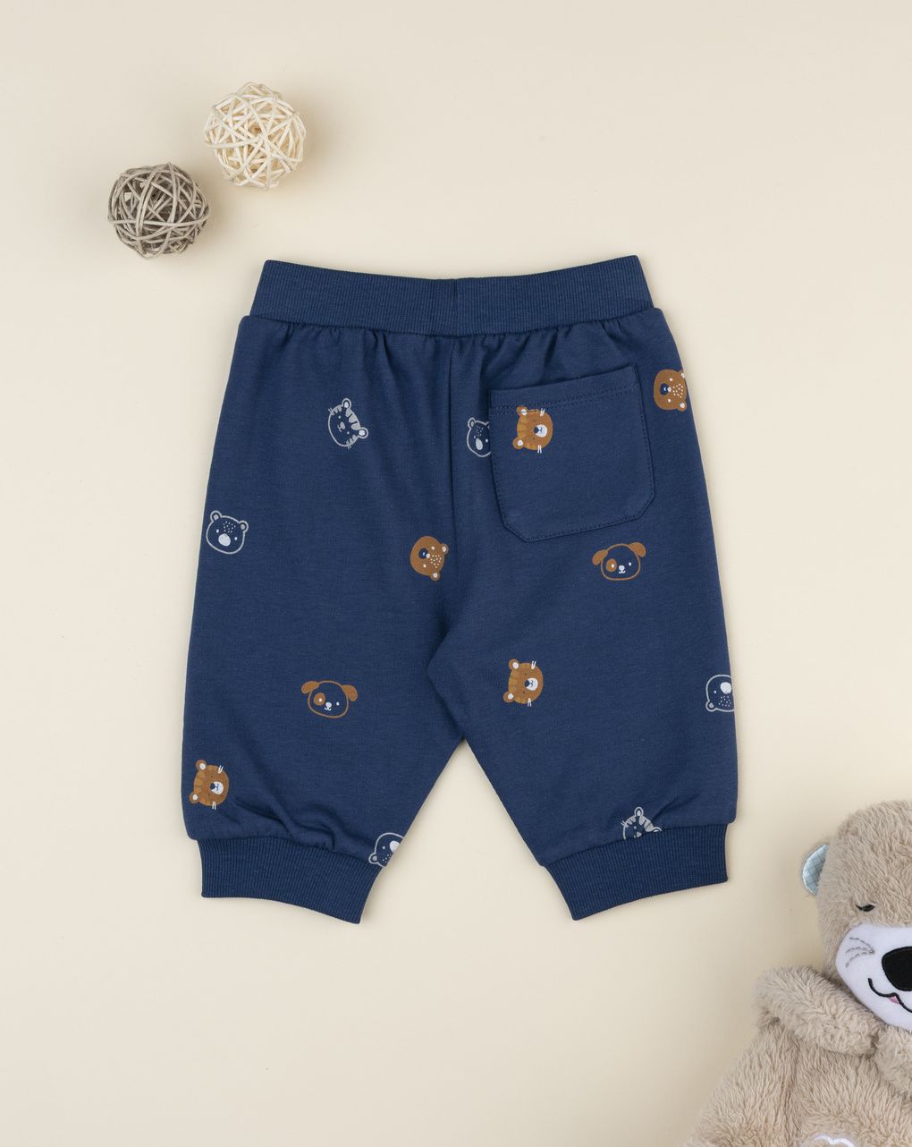 Pantalone bimbo blu animaletti allover