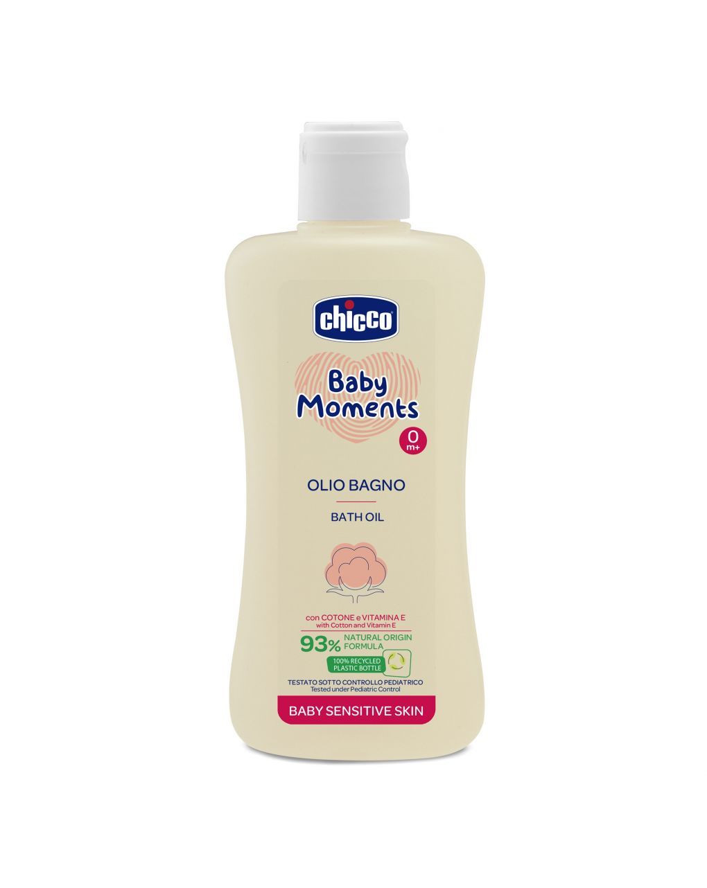Olio bagno chicco baby moments sensitive skin 200ml - chicco