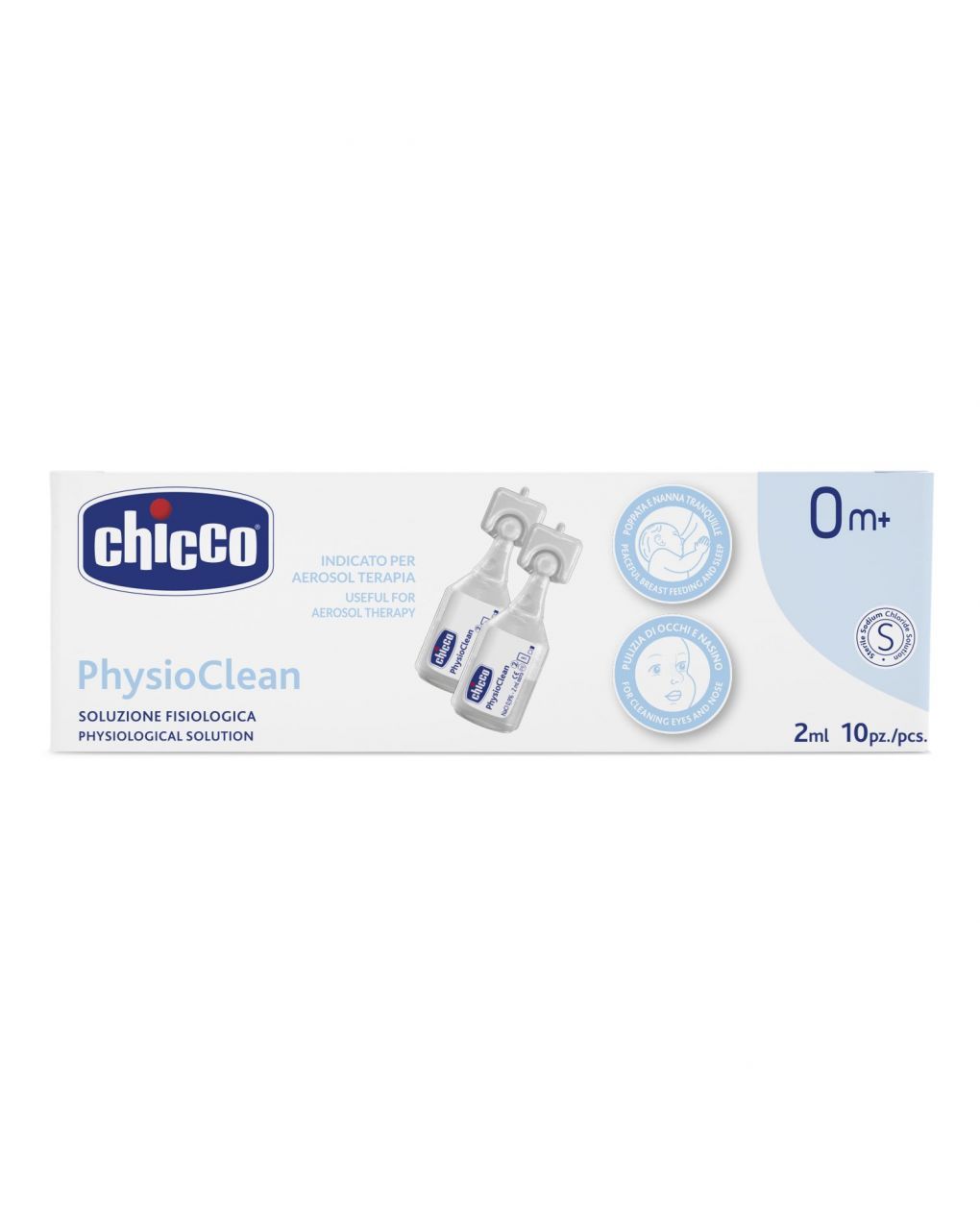 Soluzione fisiologica physioclean 2 ml 10 pz - chicco