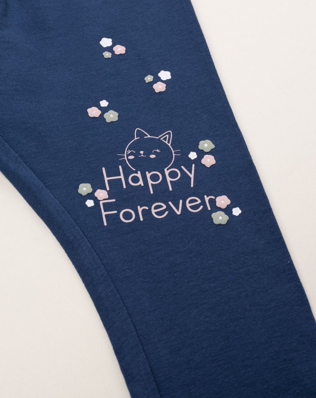 Legging bimba blu stampa gattino