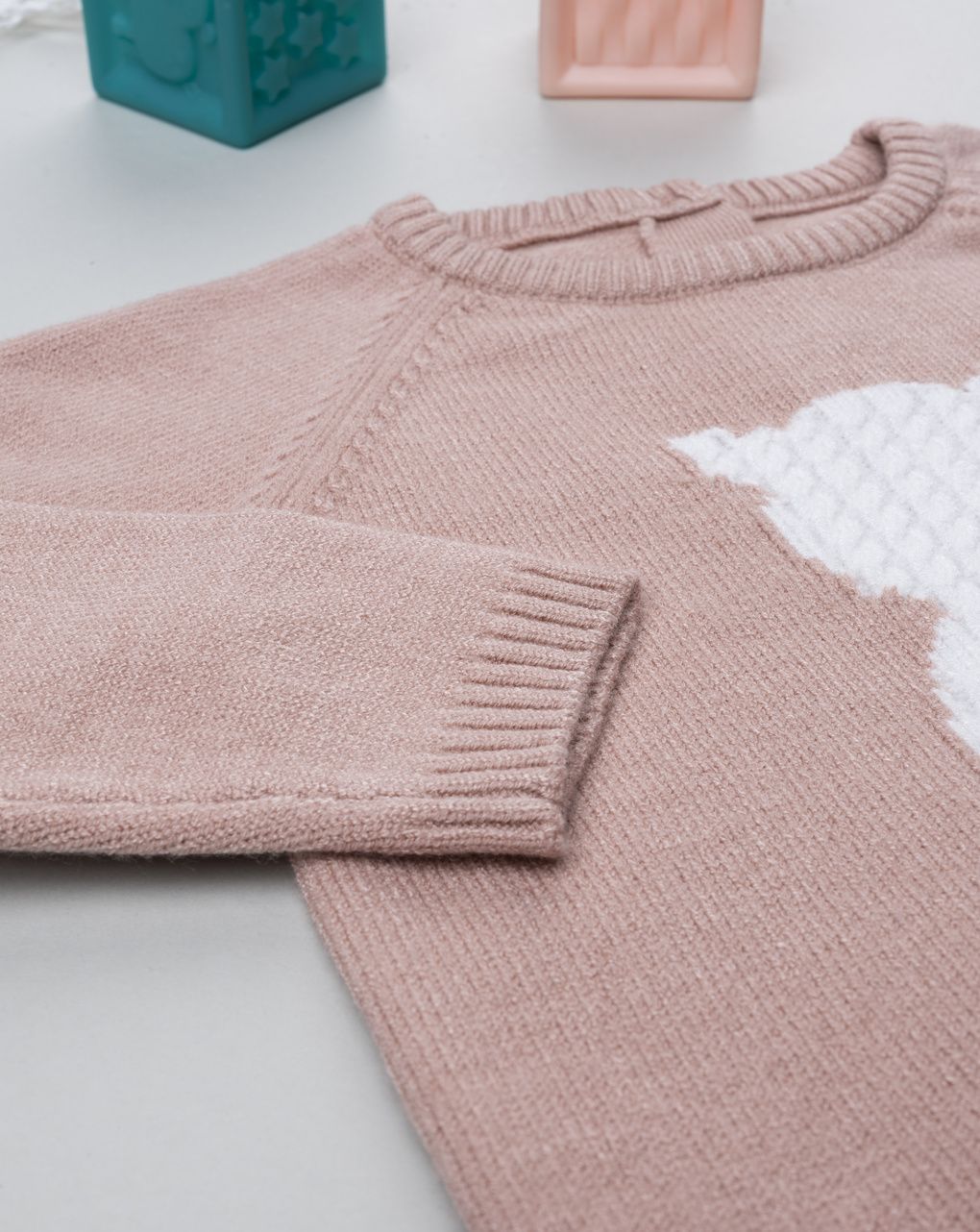 Maglione bimba rosa "gattino"