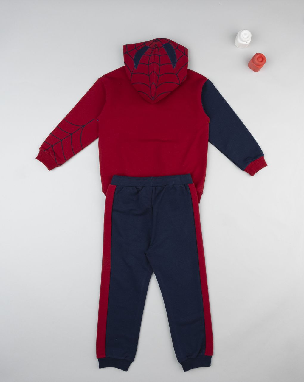 Completo jogging felpato bimbo spiderman