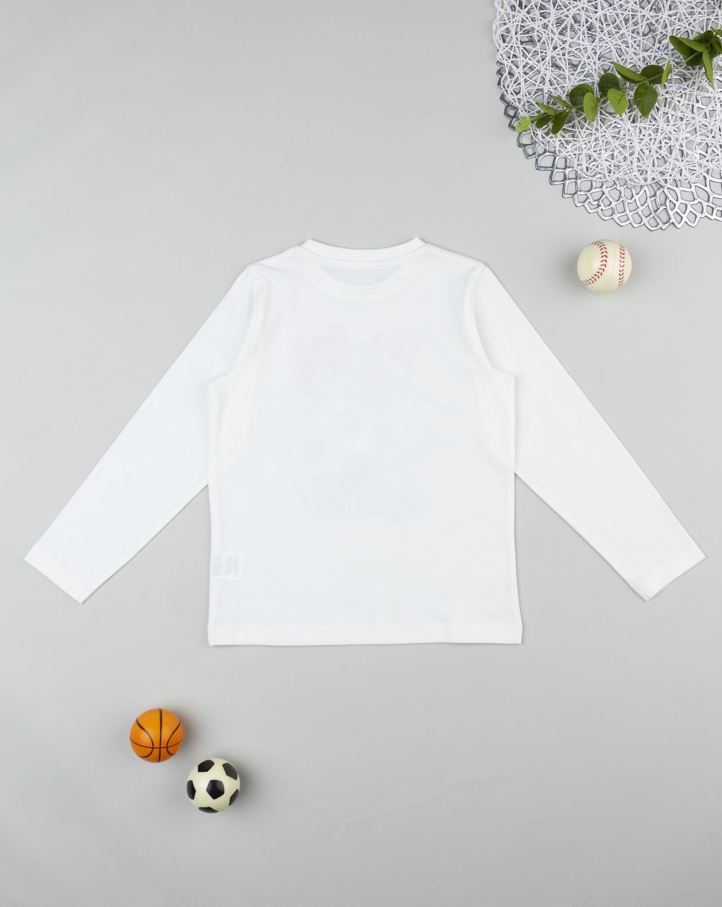 T-shirt bambino bianca stampa soccer