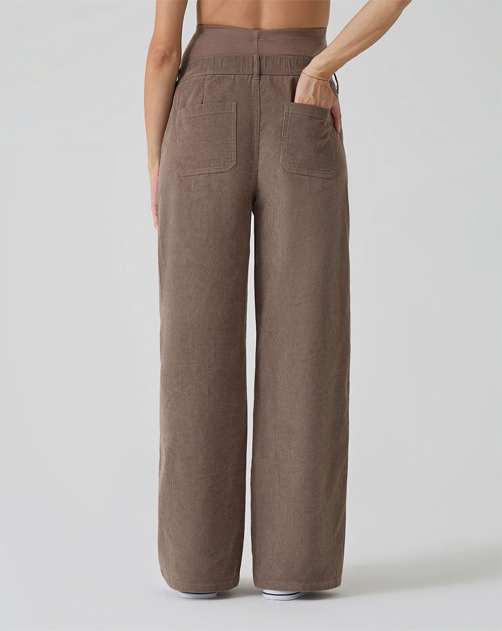 Pantapalazzo premaman velluto marrone