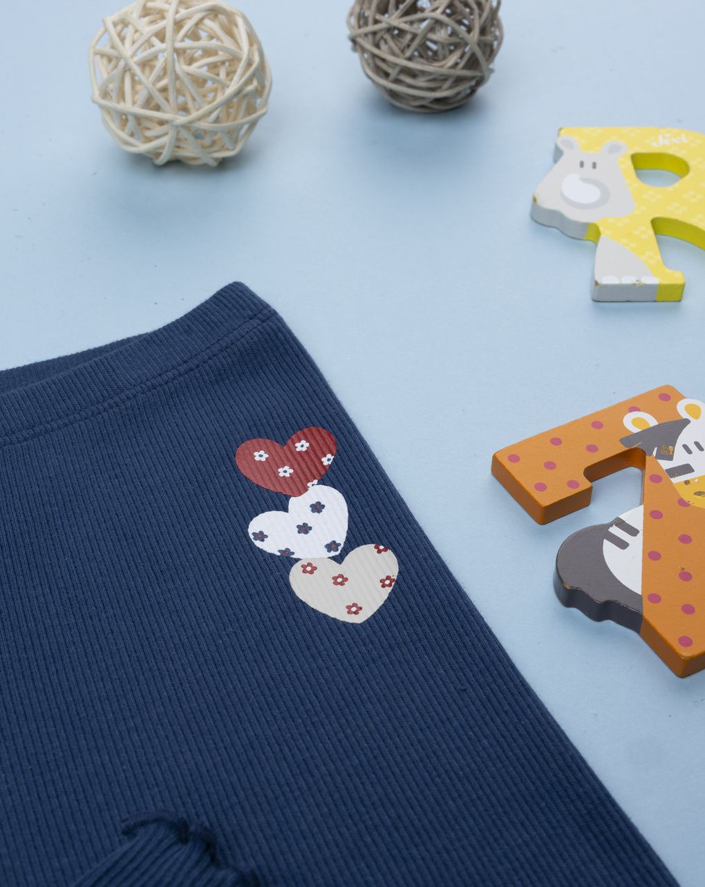 Legging bimba blu stampa