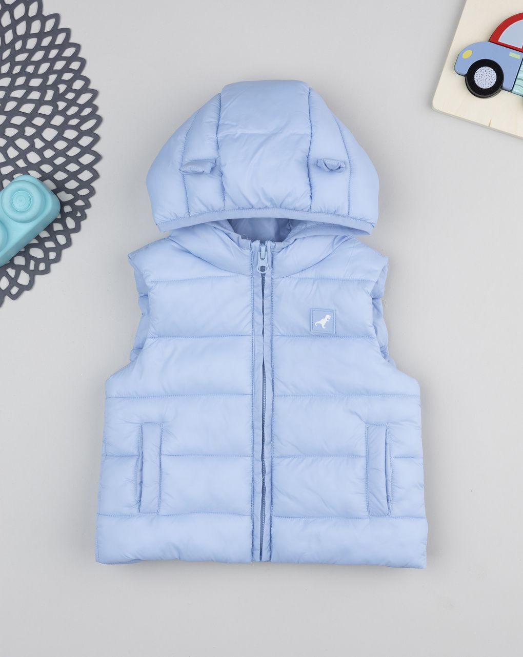 Gilet bimbo azzurro materiale riciclato