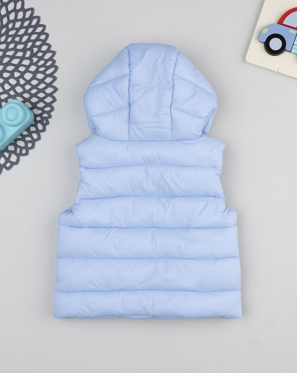 Gilet bimbo azzurro materiale riciclato