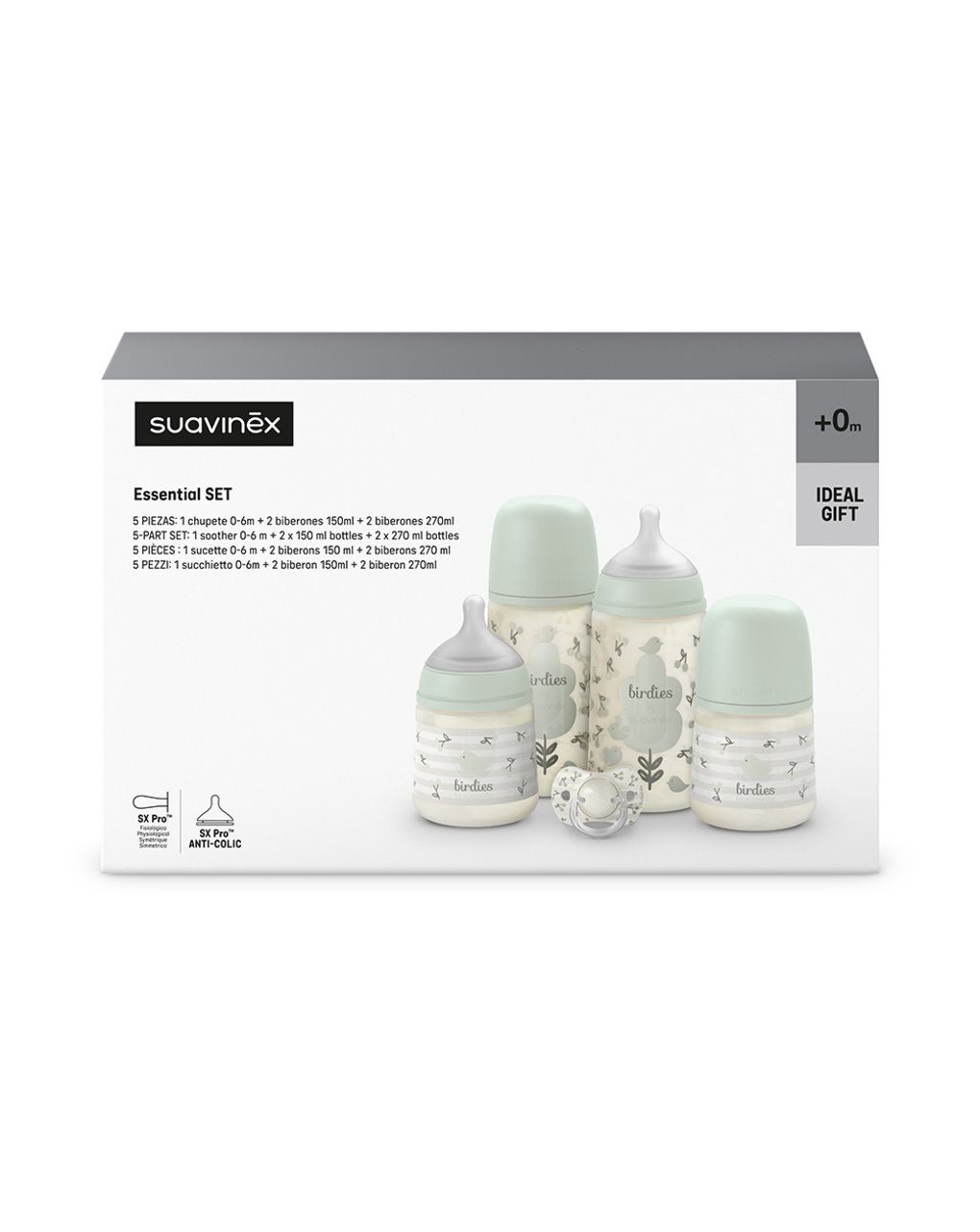 Set regalo birdies essential verde - suavinex
