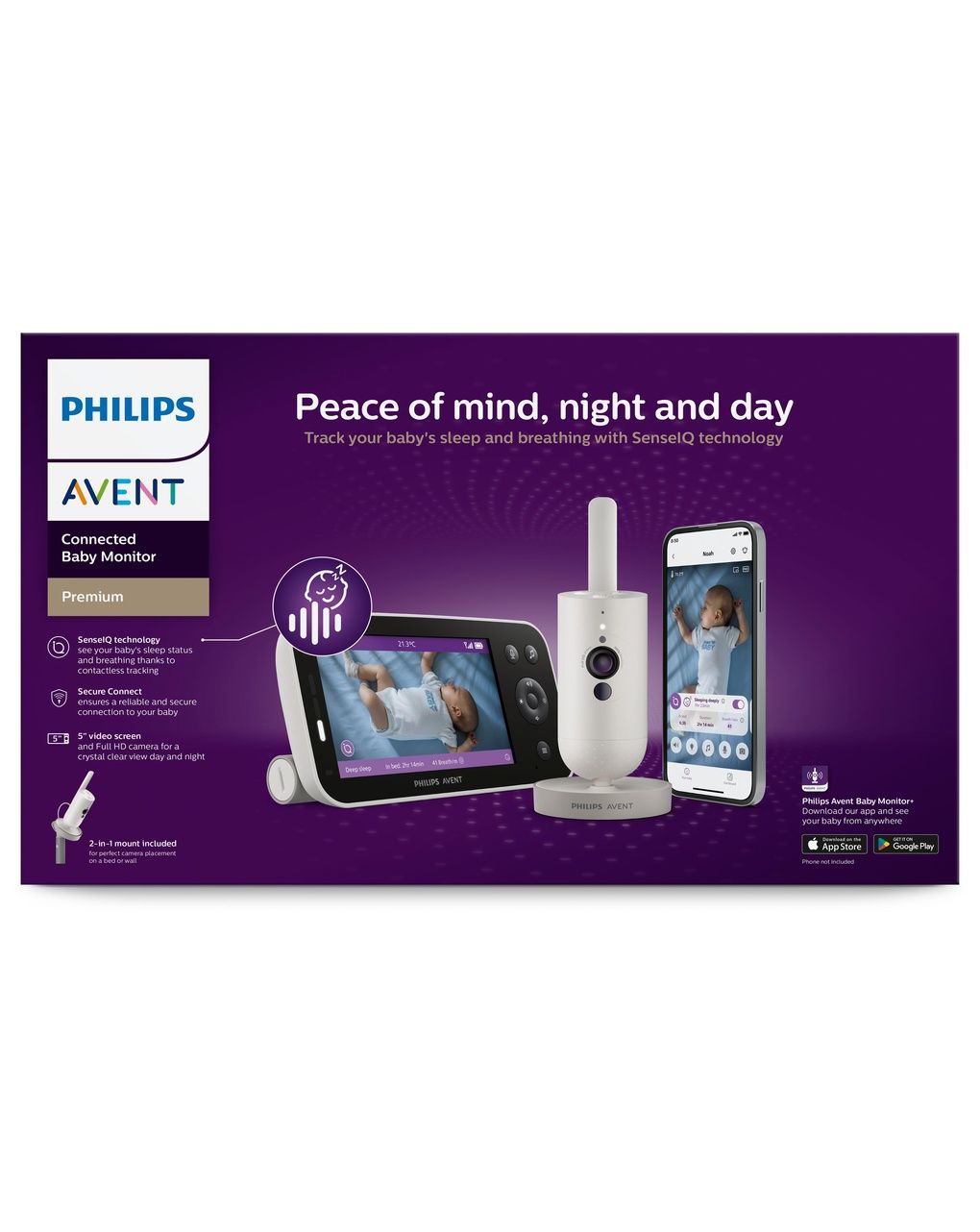 Video baby monitor premium connected con intelligenza artificiale - philips avent