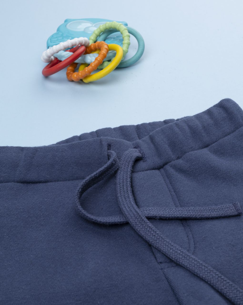 Pantalone felpato blu bimbo