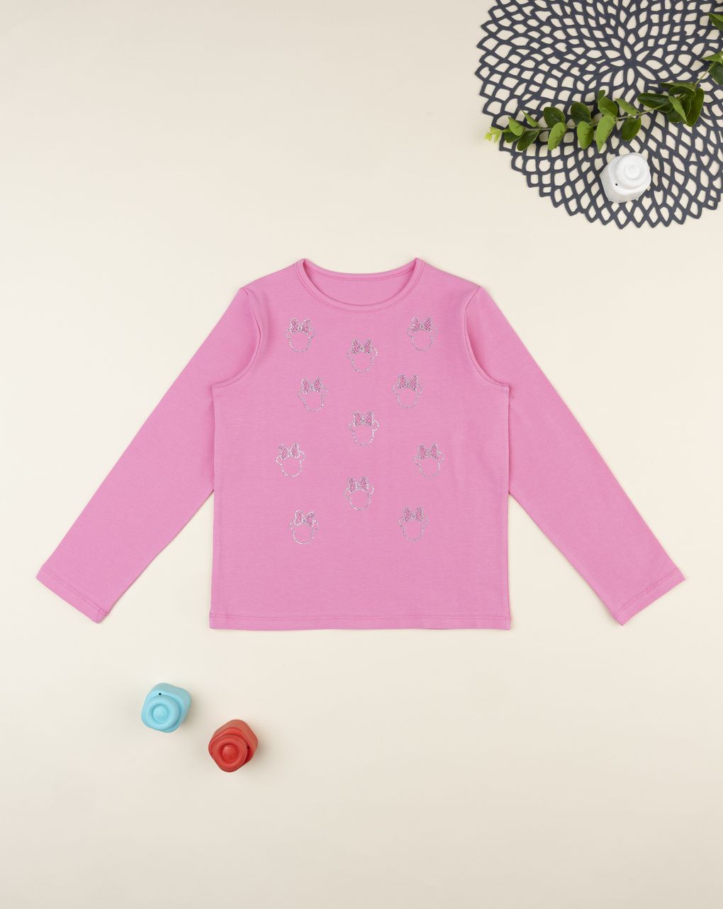 T-shirt bimba rosa minnie allover