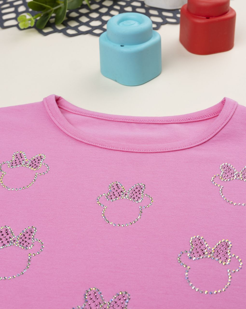 T-shirt bimba rosa minnie allover