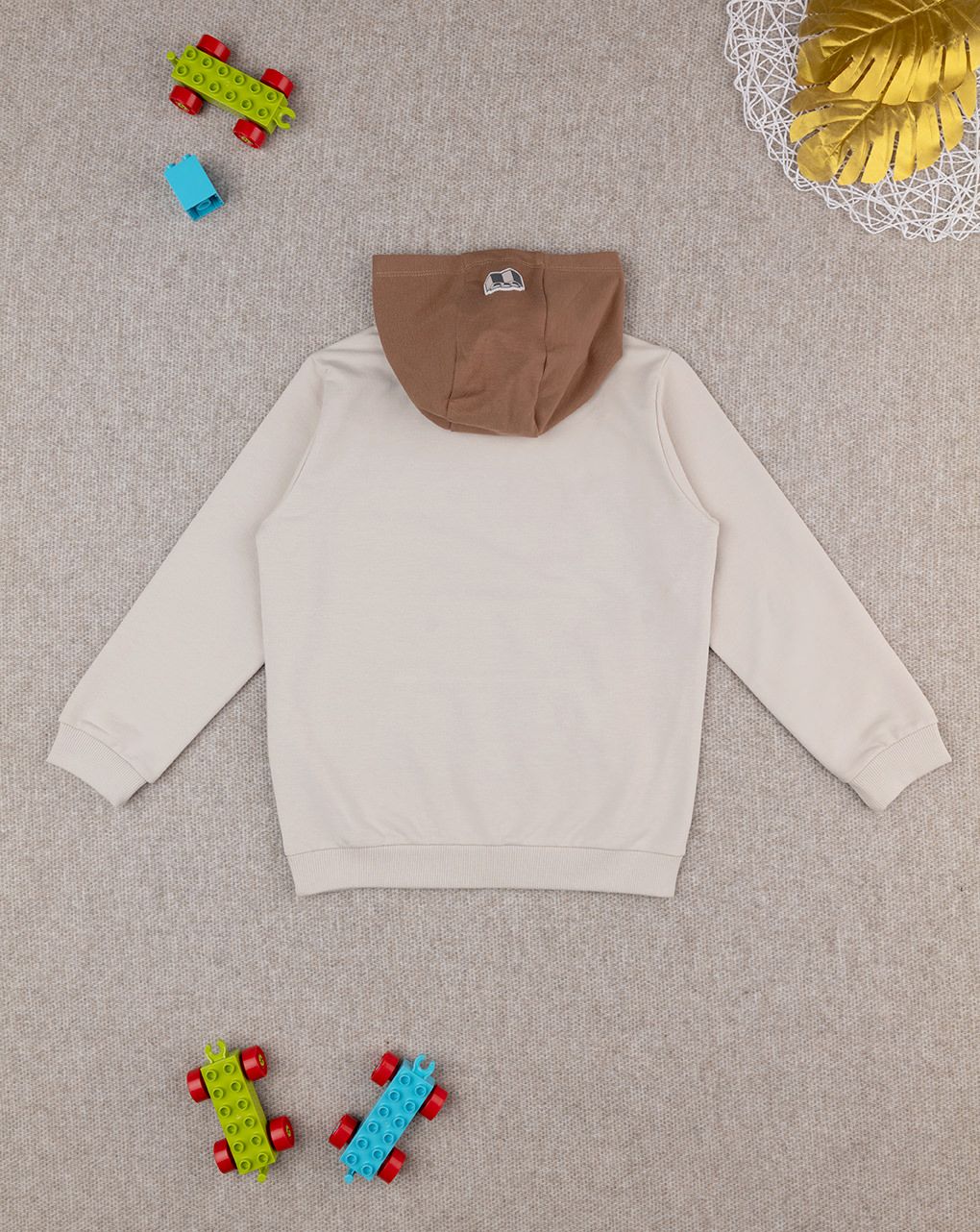 Felpa con cappuccio  bambino colorblock