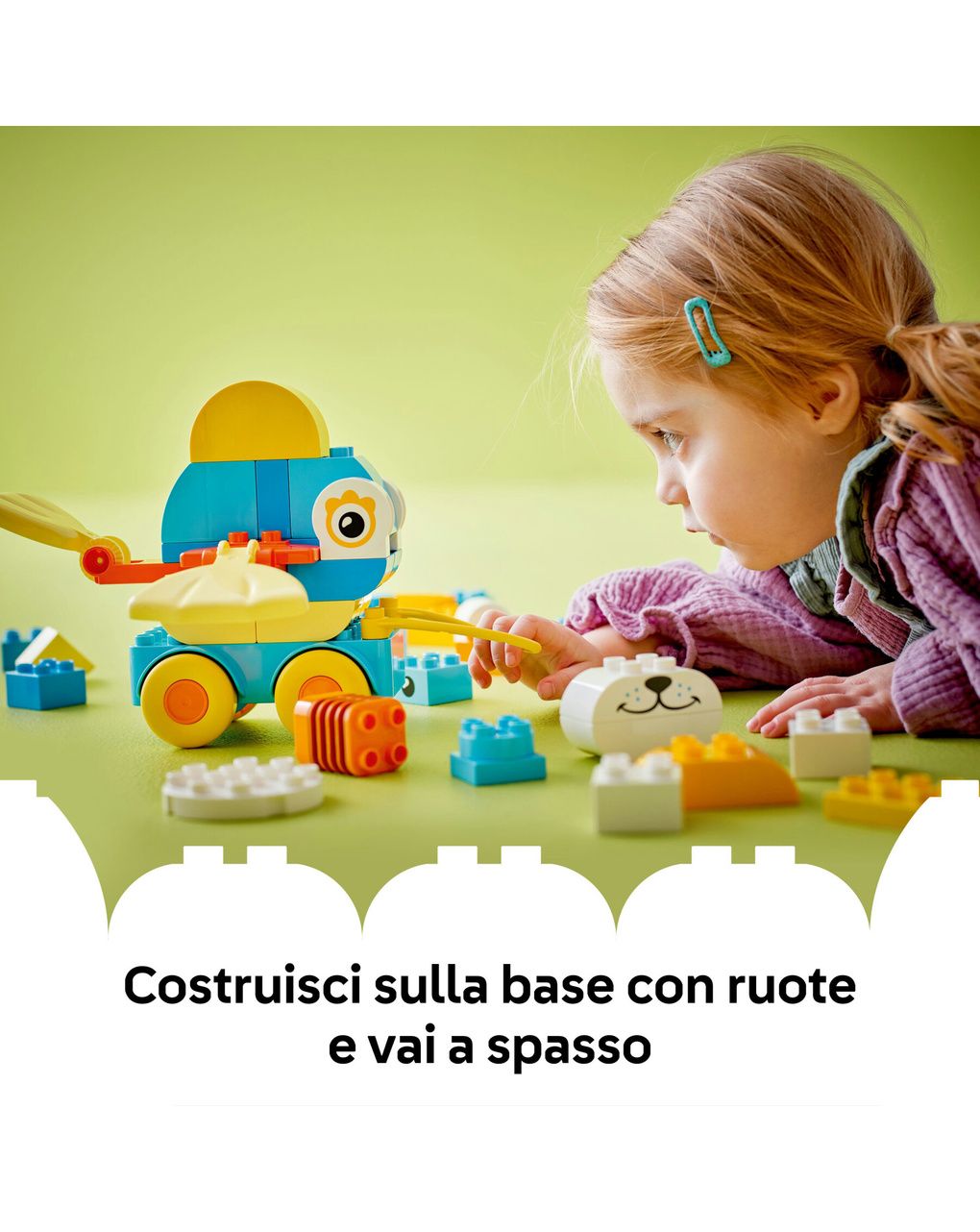 Lego duplo 10448 animali ruote 3in1: anatra, pesce, cane 2+