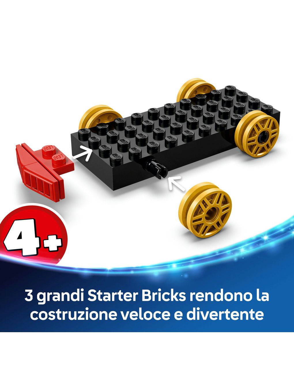 Lego disney pixar 43264 toy story: treno rc, auto, 4 minifigure 4+