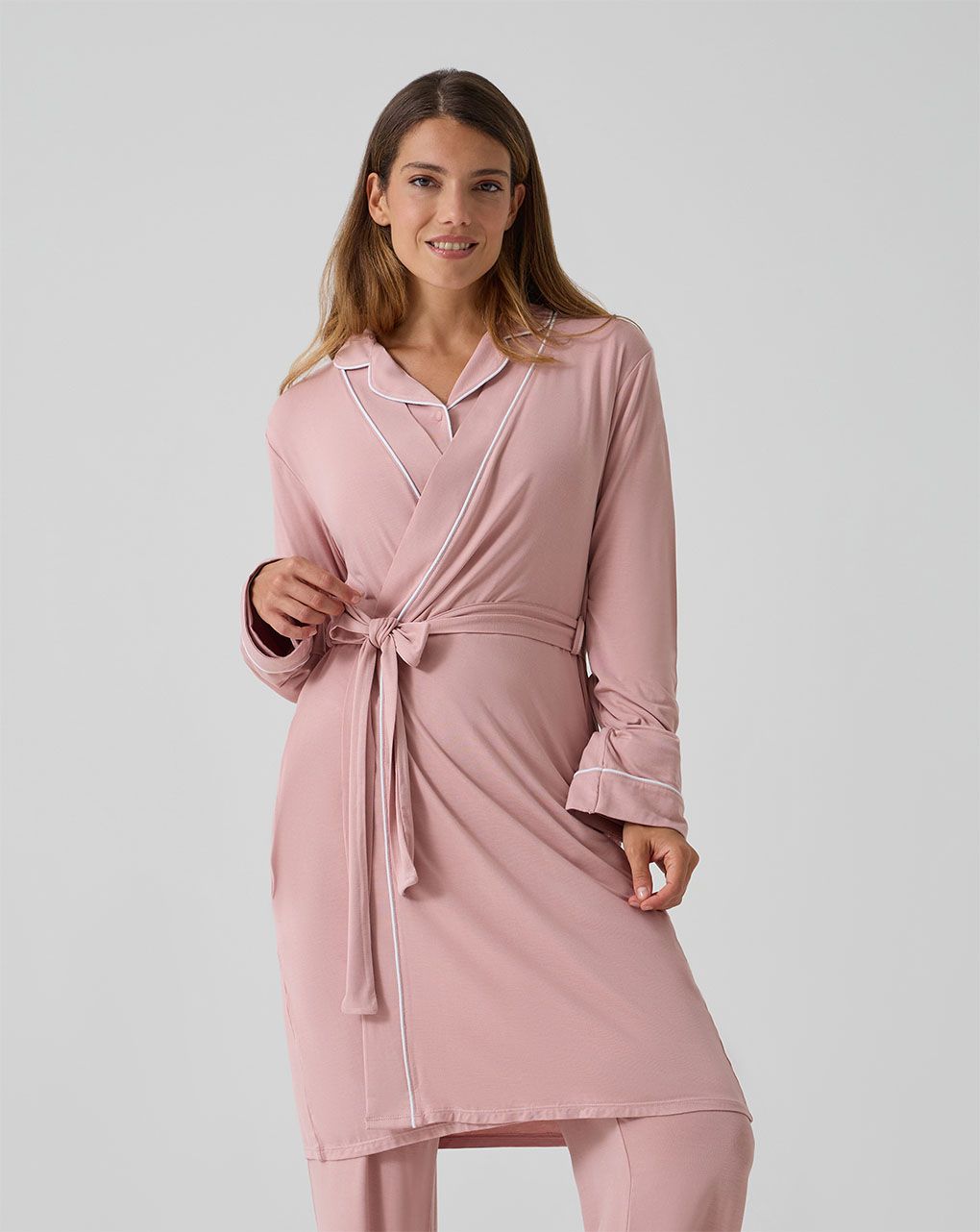 Vestaglia premaman rosa cipria