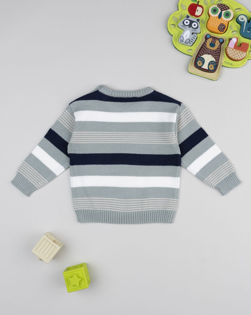 Maglia bimbo rigata verde