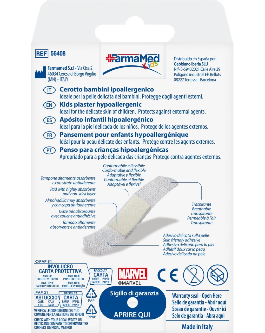 Cerotti spiderman 16 pz - farmamed