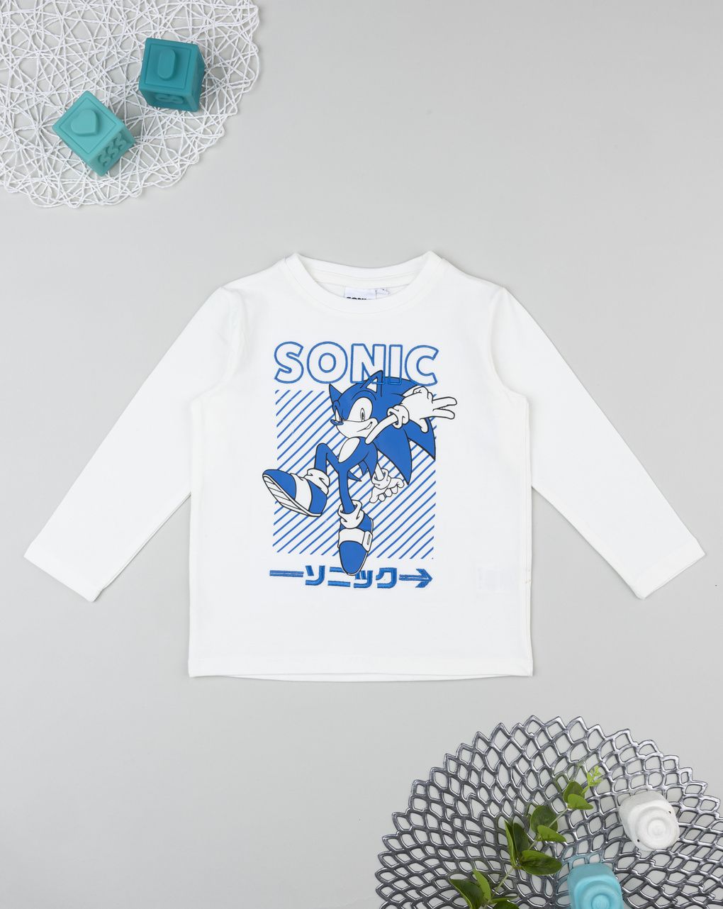 T--shirt bianca bambino sonic