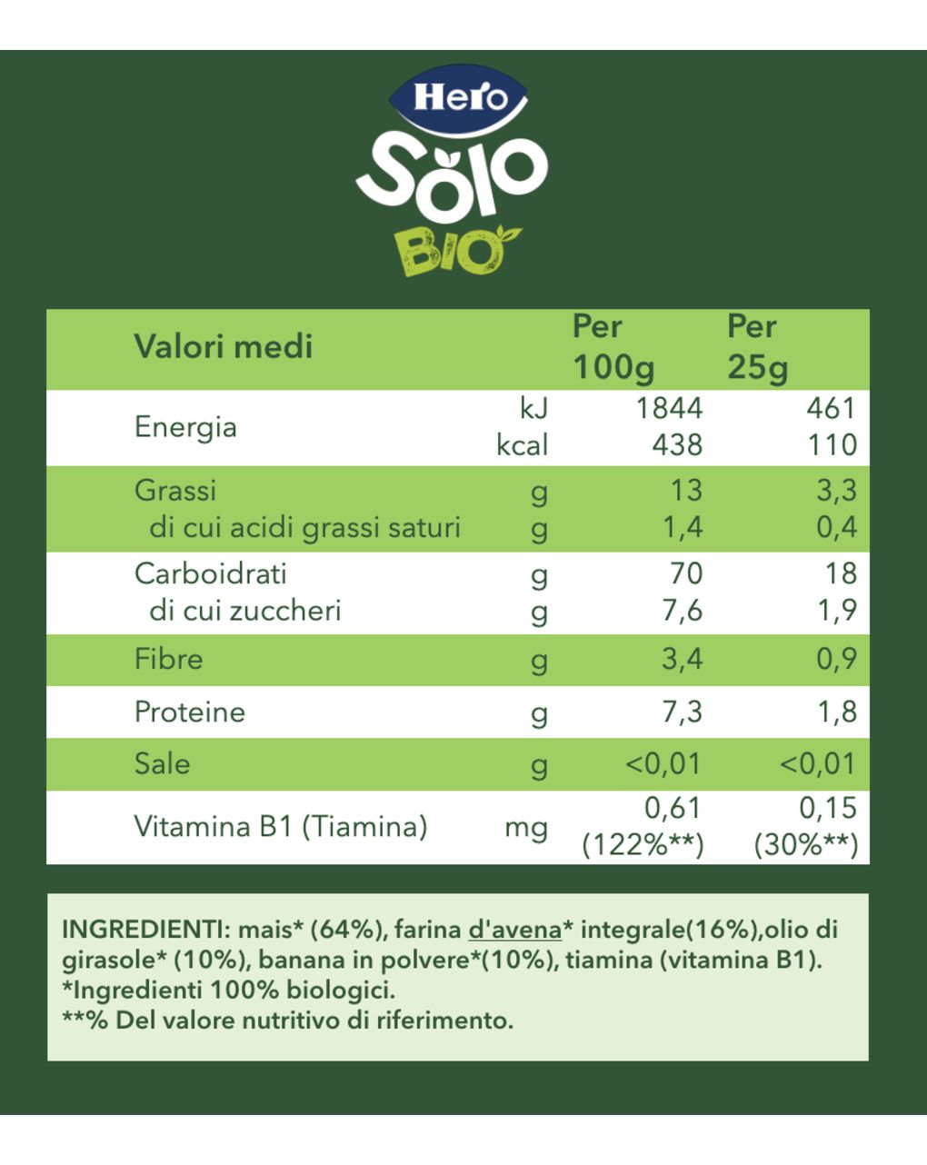 Solo snack puff avena banana 25g - hero