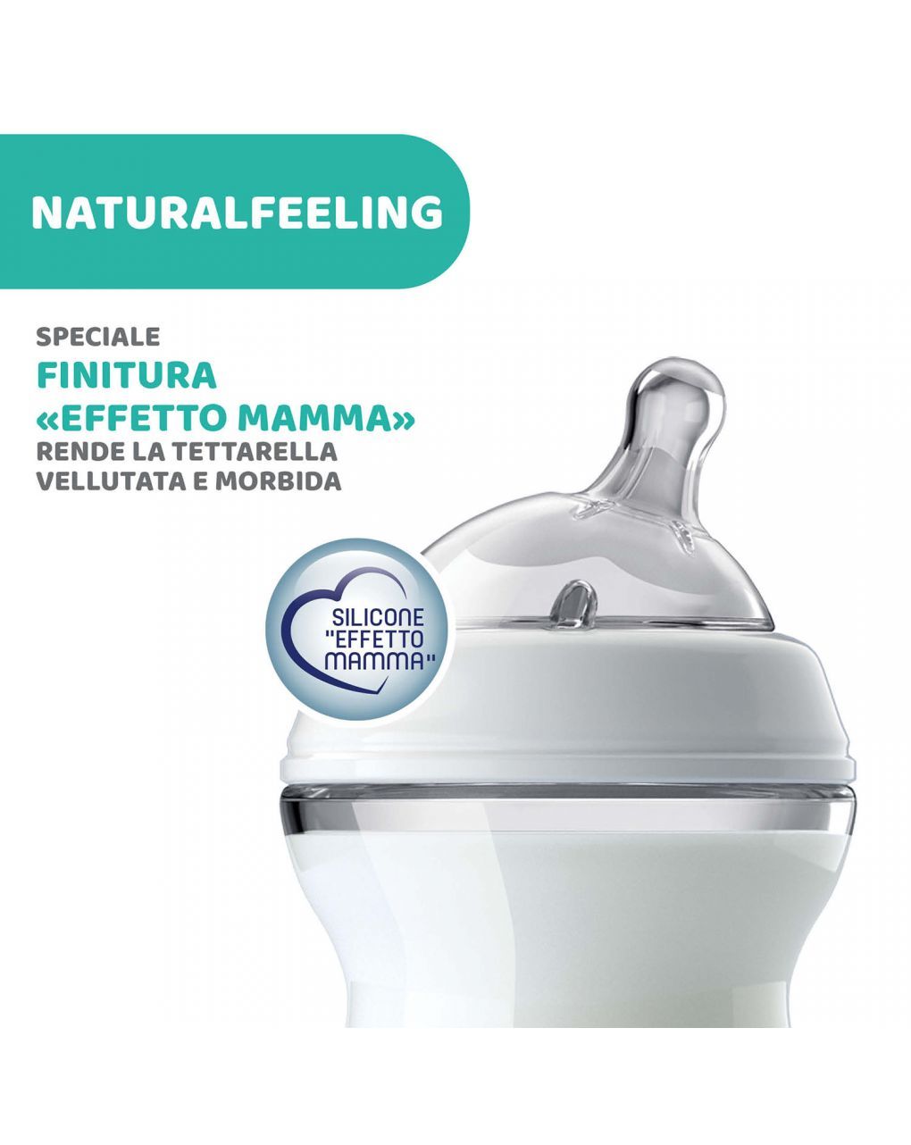 Biberon naturalfeeling neutro, 0m+, 150 ml, flusso lento - chicco
