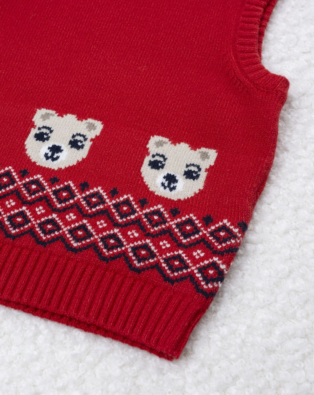 Gilet bimbo rosso ricami