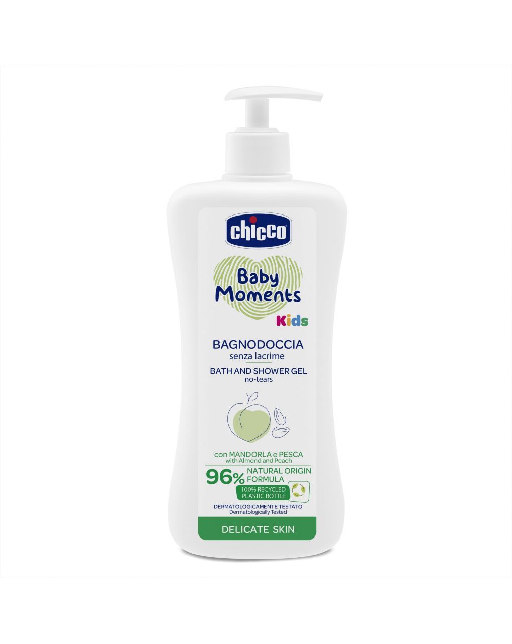 Bagnodoccia senza lacrime chicco baby moments delicate kids 500 ml - chicco