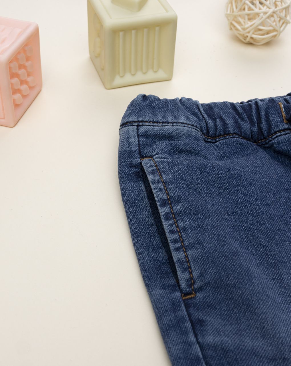 Pantalone denim bimbo tascona