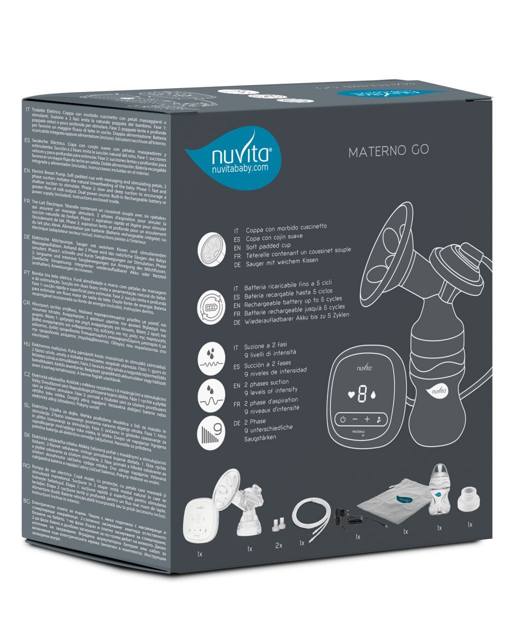 Tiralatte elettrico - materno go 1282m - nuvita