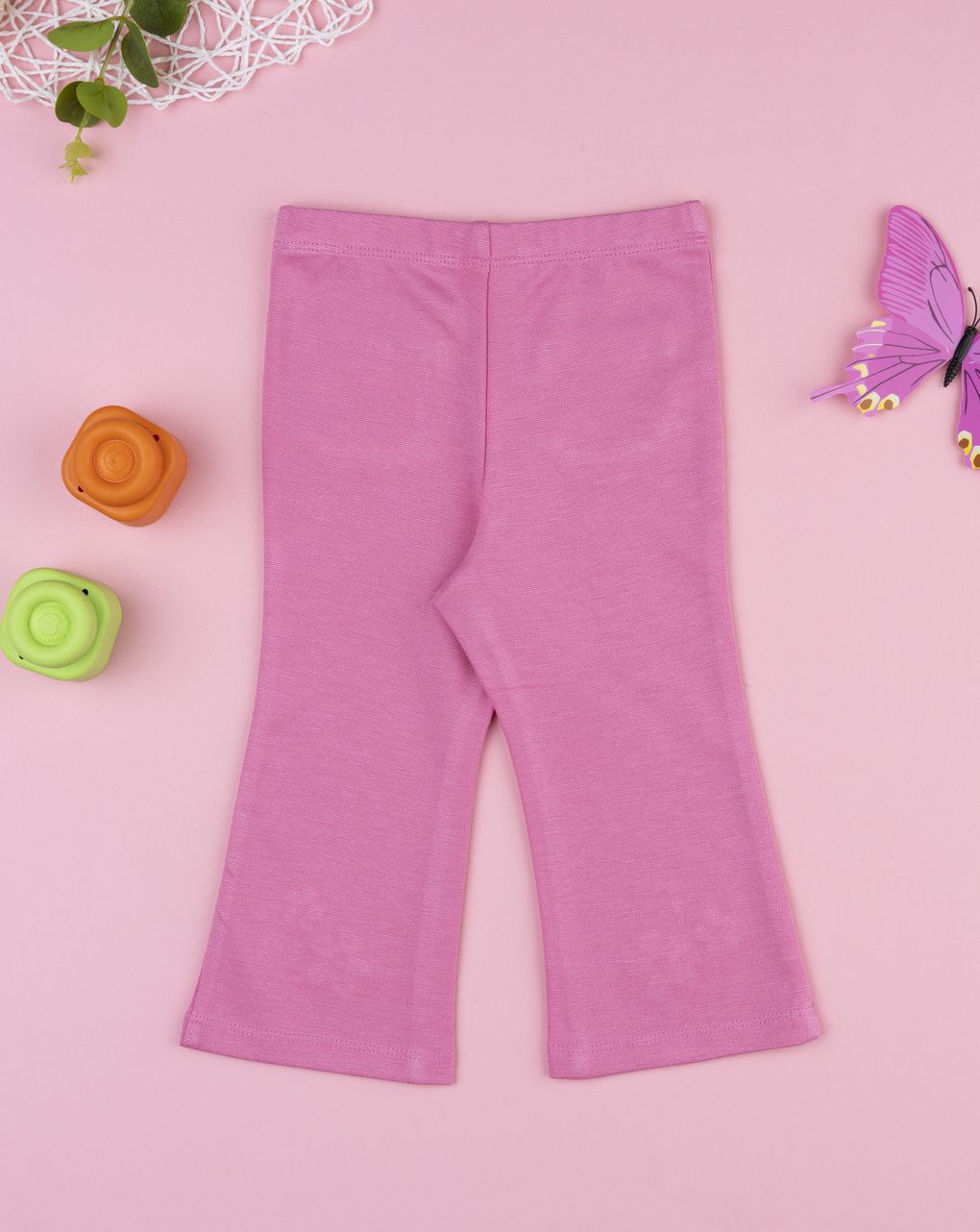 Legging zampa rosa bimba ricami fiori