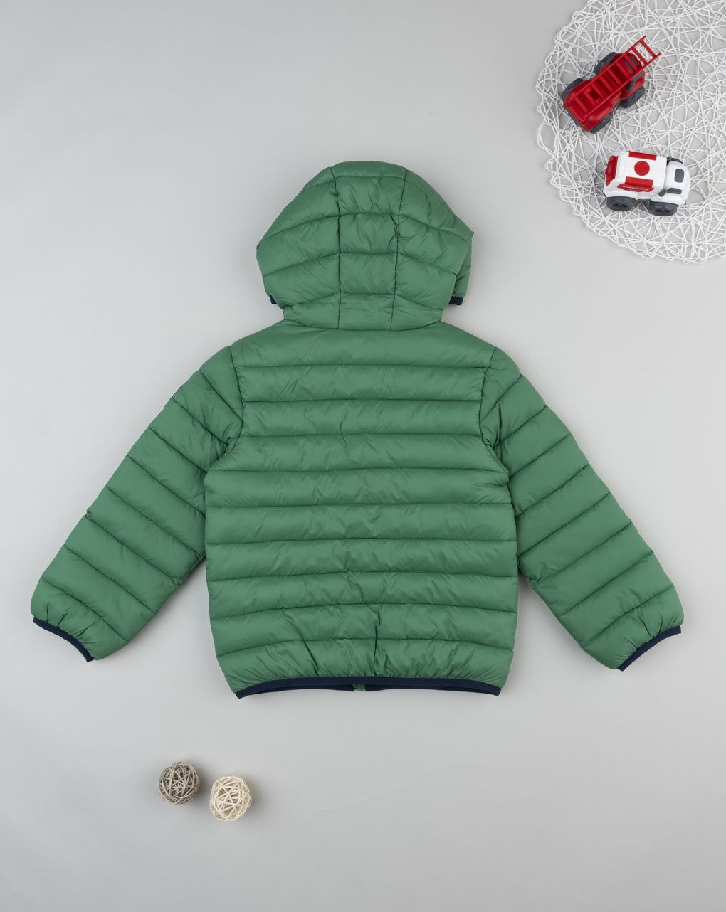 Giacca nylon riciclato verde bimbo