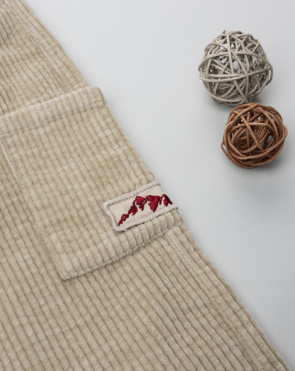 Pantalone coste bambino beige