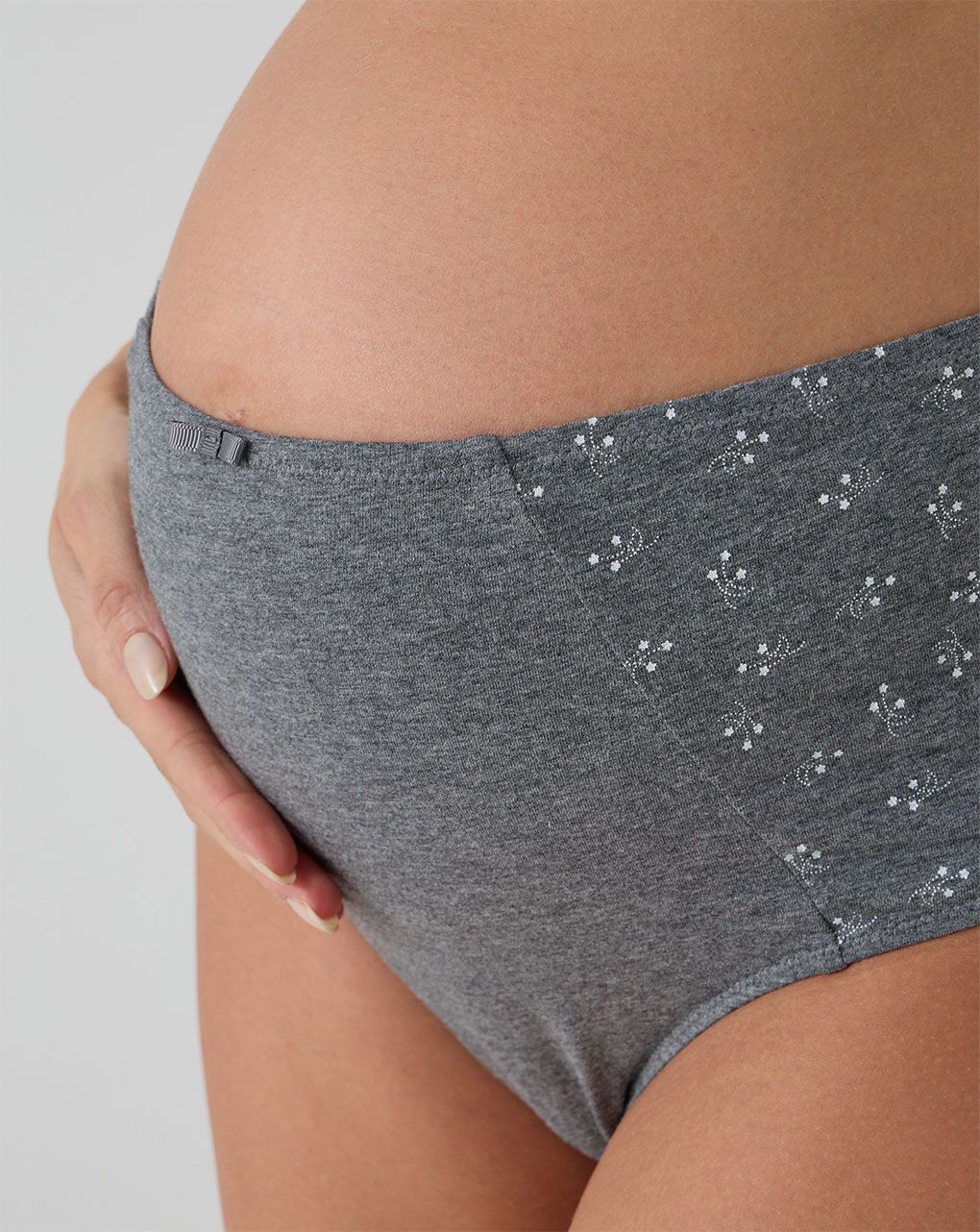 Slip alto grigio con allover