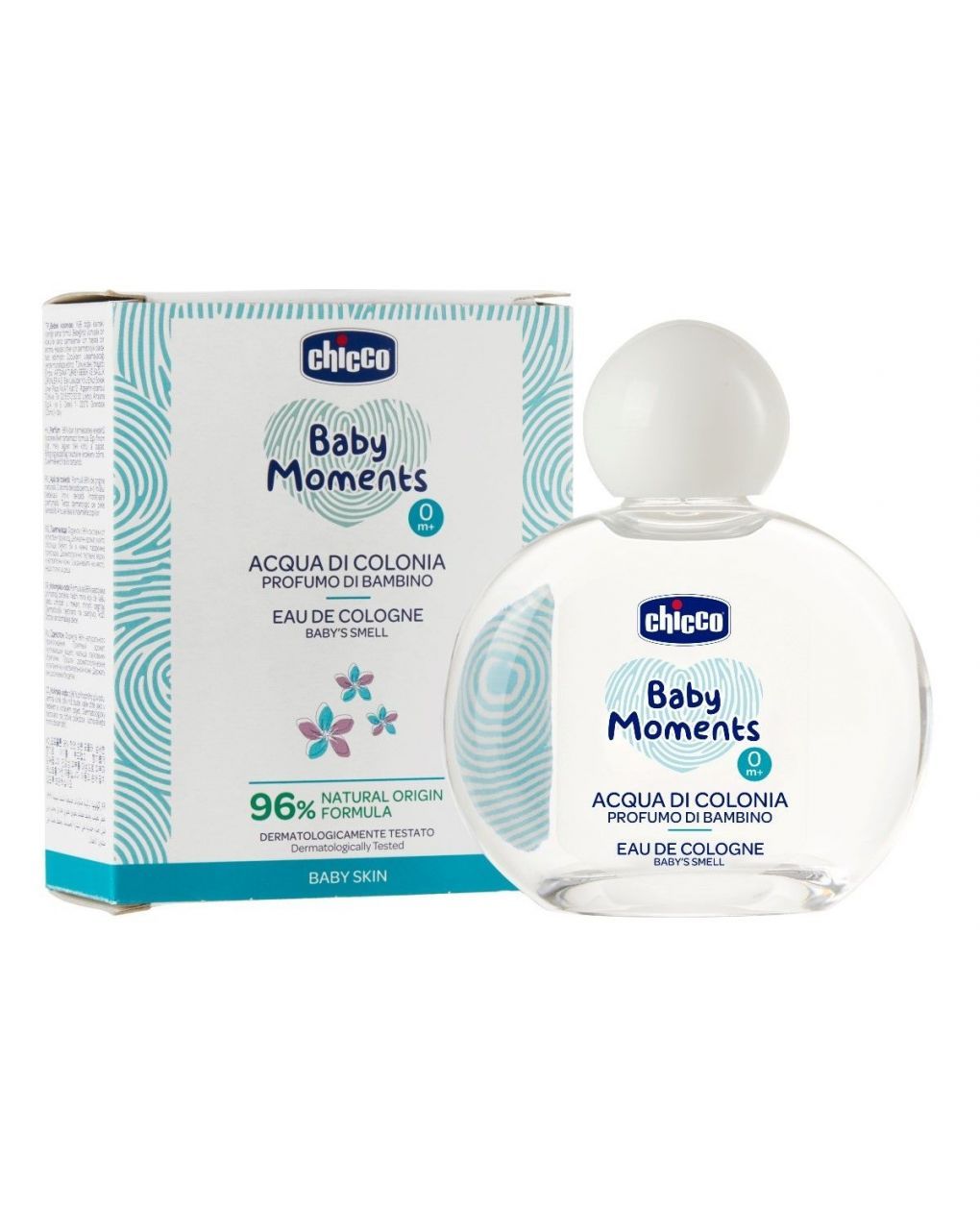 Acqua di colonia baby moments chicco baby skin 100 ml - chicco