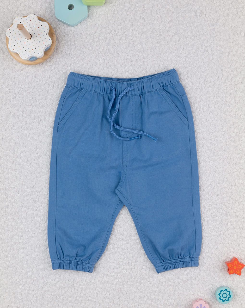 Pantalone twill bimbo blu