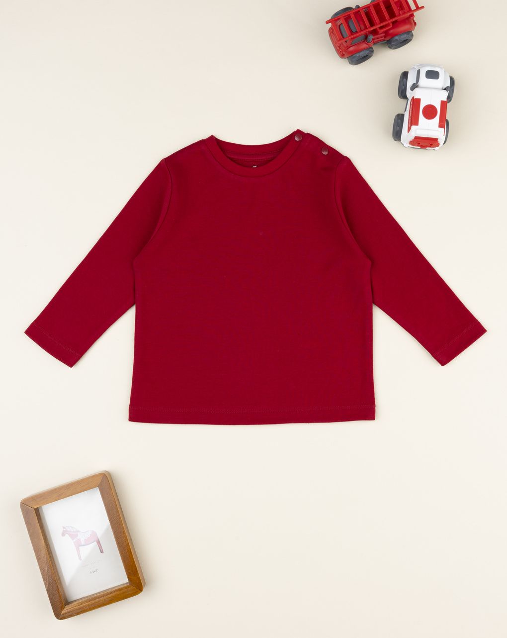 T-shirt bimbo rossa girocollo