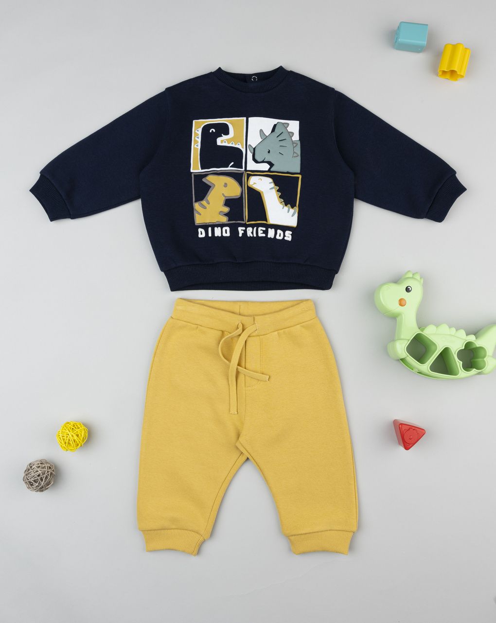 Jogger bimbo blu/giallo dino