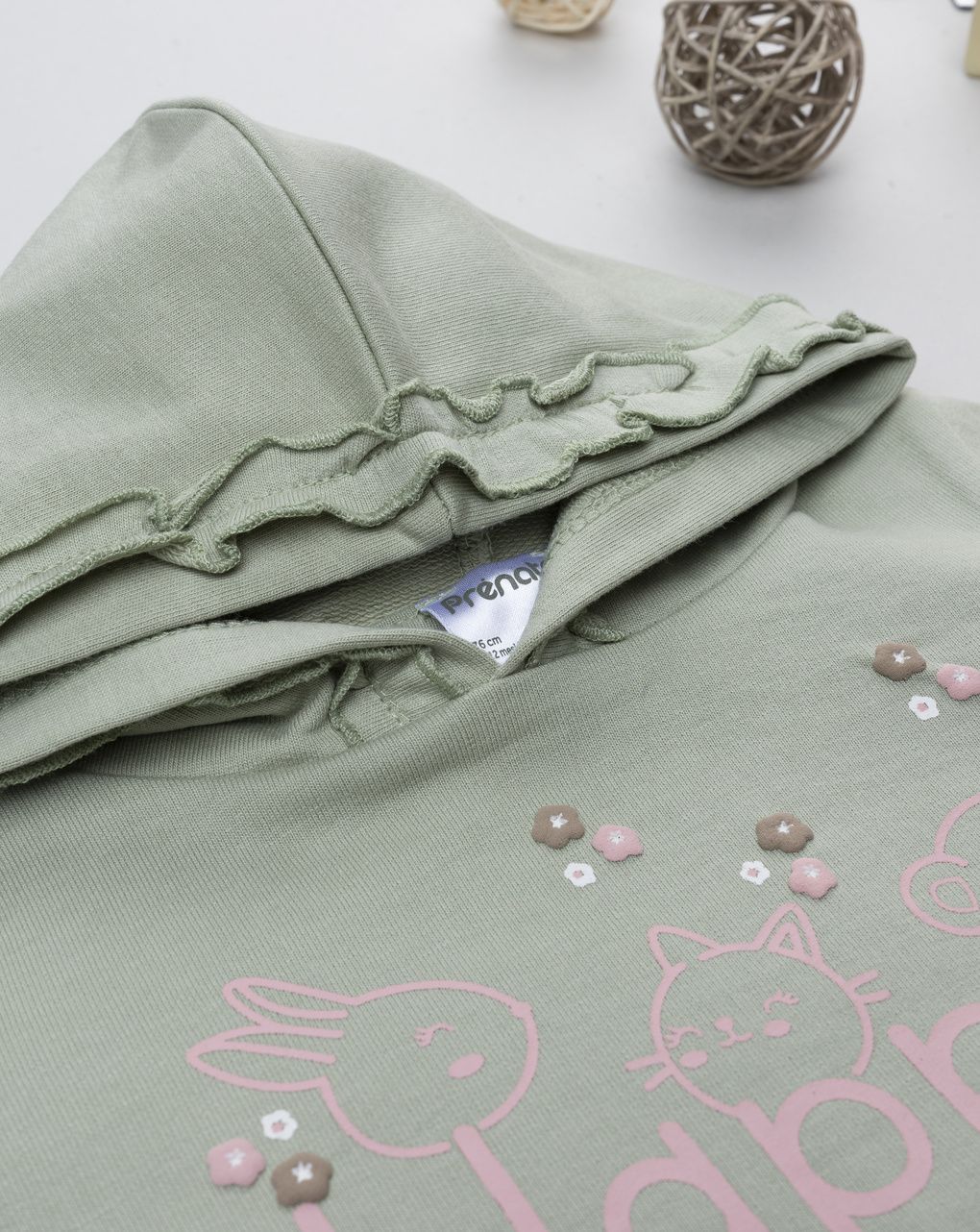 Completo jogging bimba verde "happy"