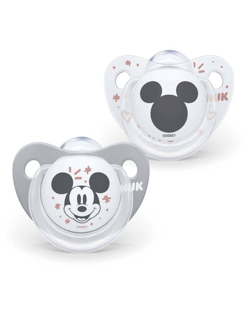 Succhietto tl disney mickey_grey_silicone 6-18 2pz - nuk