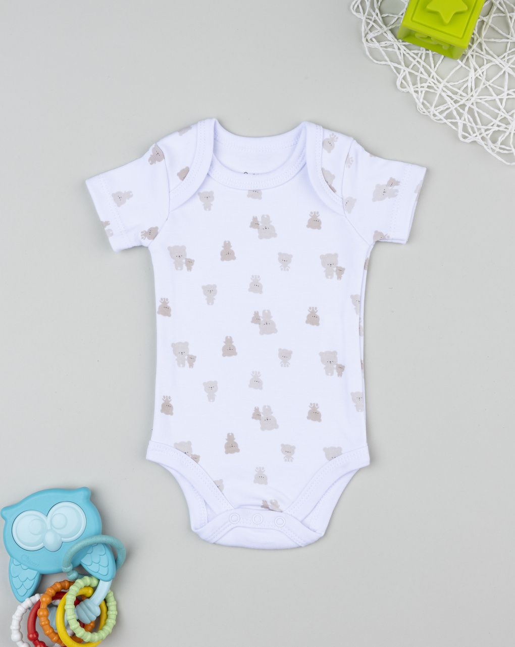 Body bianco neonato orsetti allover